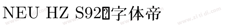 NEU HZ S92字体转换